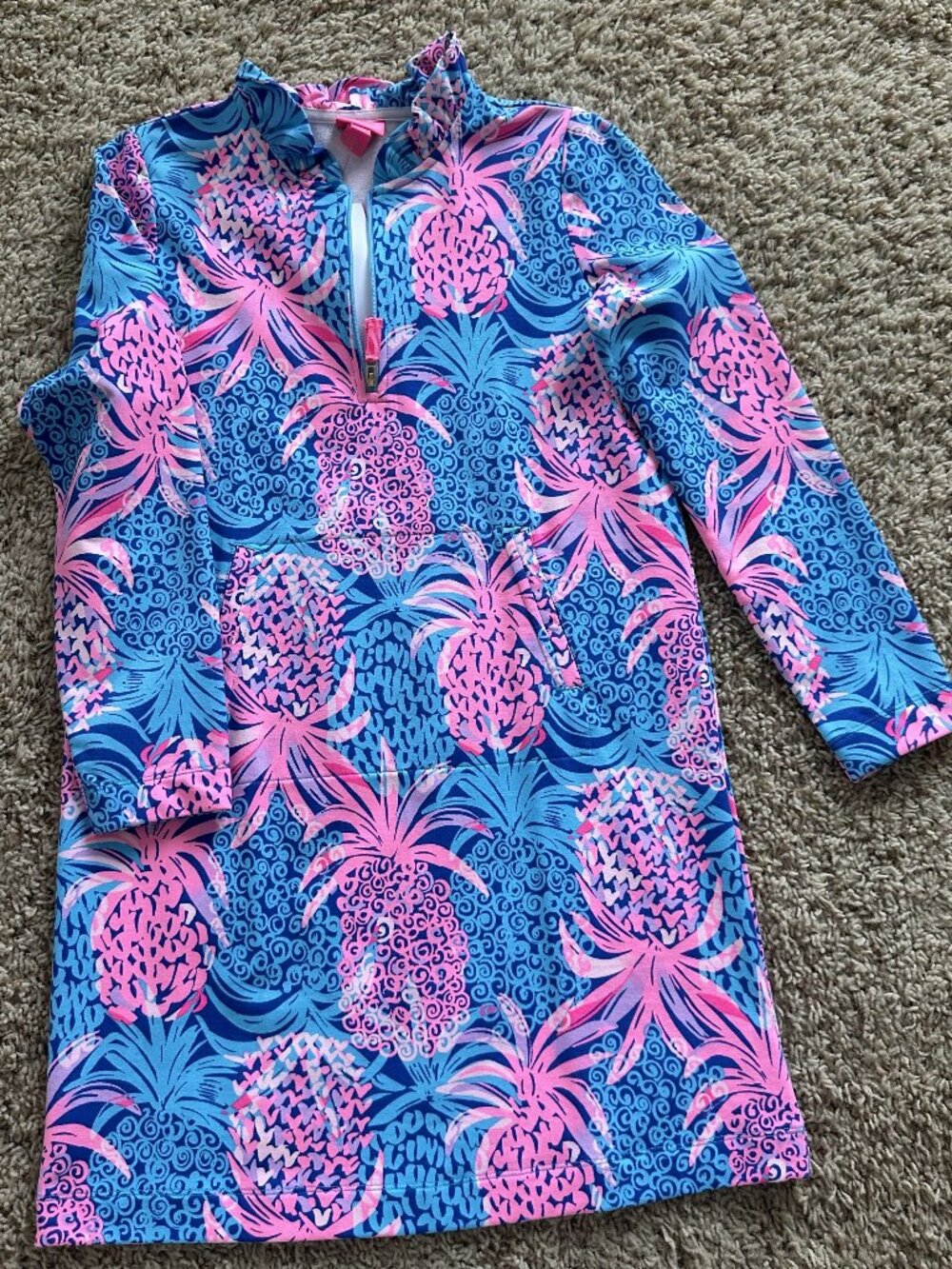 Lilly Pulitzer NWT Girls Little Skipper Dress Ruffle Tropic Down